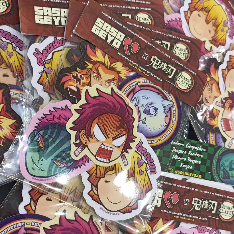 Pack de stickers Demon Slayer