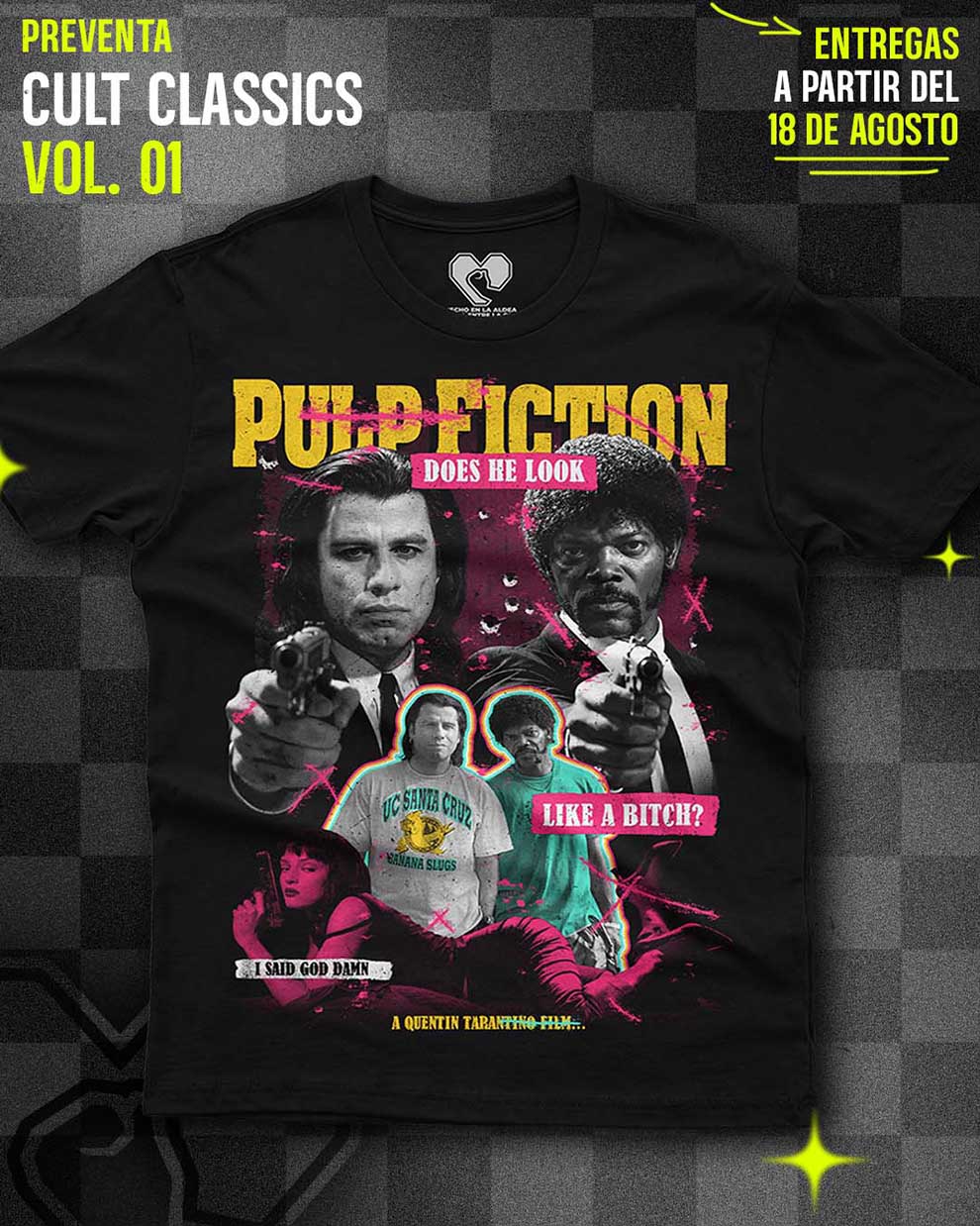 Camiseta Pulp Fiction - PREVENTA