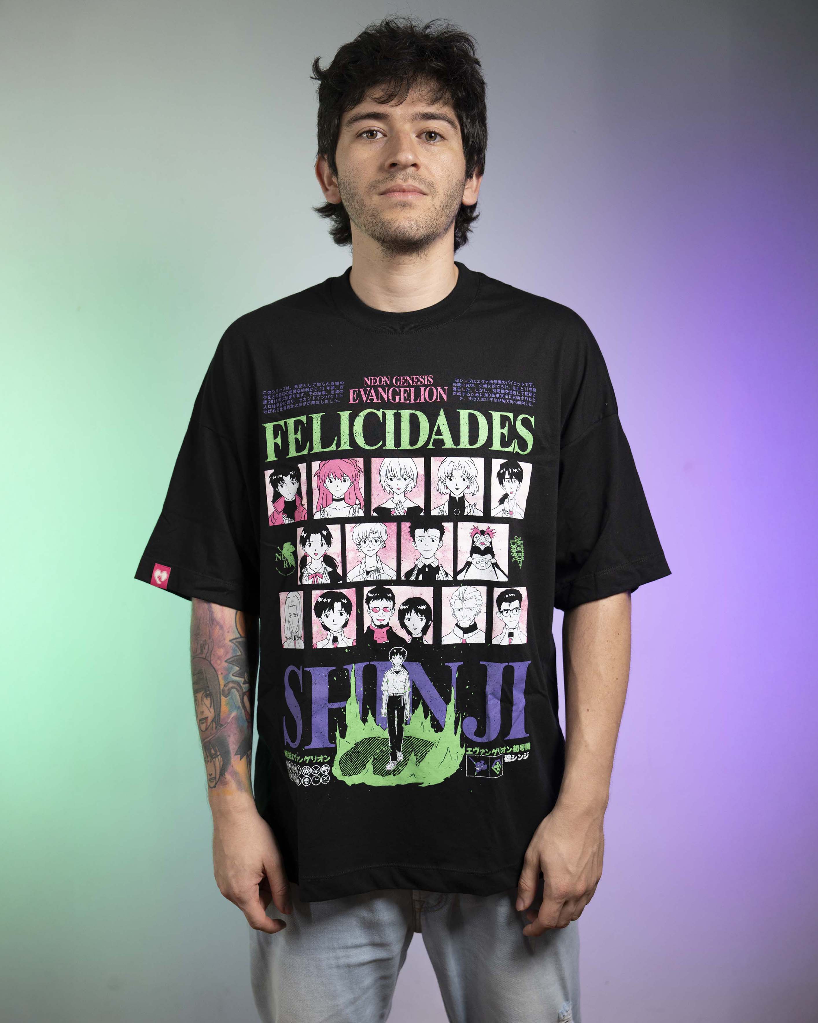 Evangelion Anime Camisa Oversize Evangelion Shirt Maglia Rei